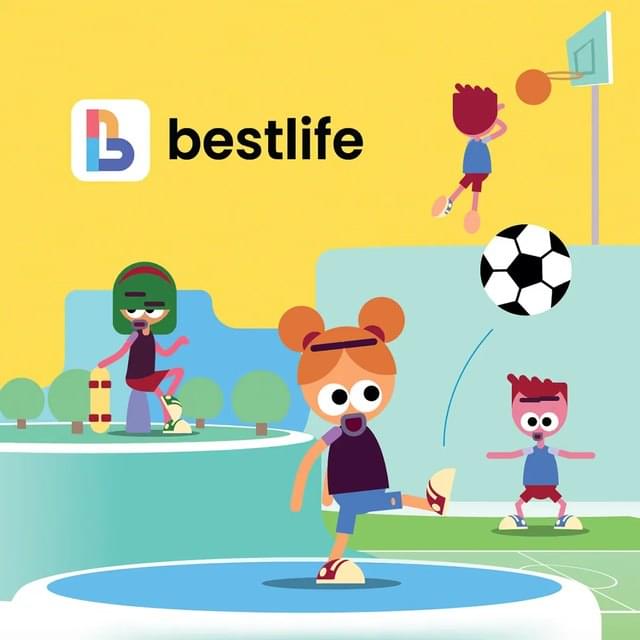 BestLife artwork showing children playing sport