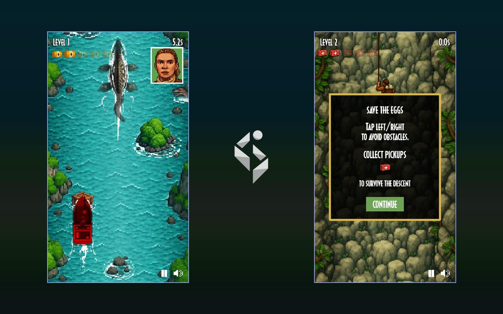 Gameplay from Jurassic World Rebirth: A New Era, the browser game built in Phaser